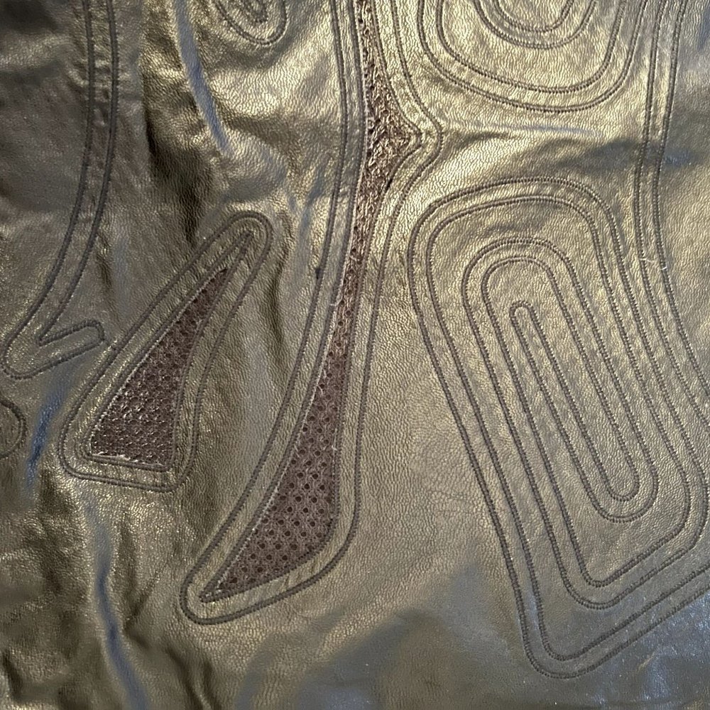 NWT See U Soon Faux Leather Sleeveless Mini Dress Mod 60's Inspired Pock… - Picture 13 of 13